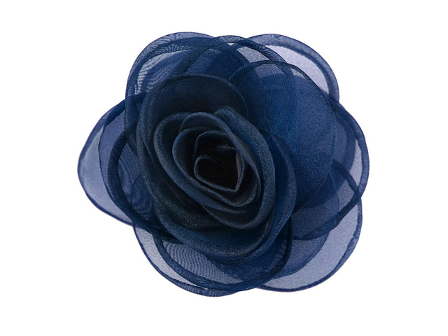 Rose Flower Hairpin Hair Clip Rose Floral Brooches for Women Hair Accessories Wedding (Blue)
