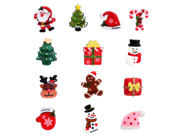 Christmas Brooch Pin Set for Women Tree Snowman Santa Reindeer Cap Brooch Pins Christmas Outfits for Women Stocking Stuffers