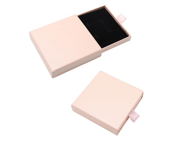 2Pcs Jewelry Gift Boxes, Square Cardboard Jewelry Boxes, Pink Small Gift Drawer Organizer Box for Storing Necklaces, Earrings, Bracelets or Other...