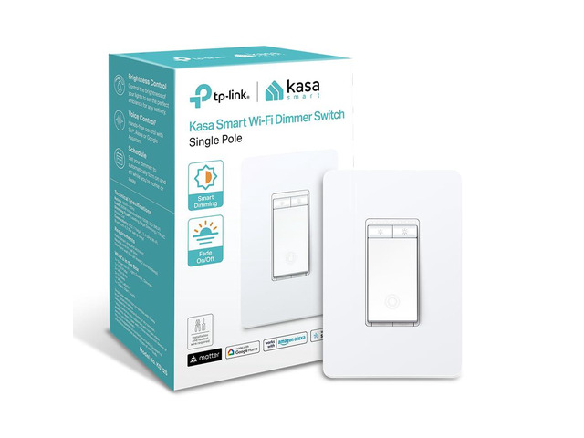 Matter Smart Dimmer Switch, KS225, Single Pole, Need Neutral Wire Voice Control w/Siri, Alexa & Google Home, 2.4GHz Wi-Fi, UL Certified, Timer &...