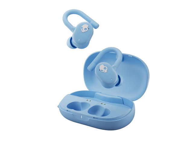 Push Play Active Wireless Earbuds - Preppy Blue In-Ear Hanger, Bluetooth, Noise Isolating 58 Hours Battery, Sweat and Water Resistant, Microphone,...
