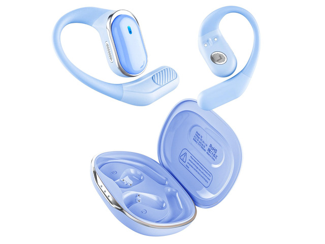 Open Ear Wireless Earbuds Bluetooth Headphones, 80H Playtime Stereo Ear Buds with ENC Noise Cancelling, Fast Charging, IPX7 Waterproof Sports...