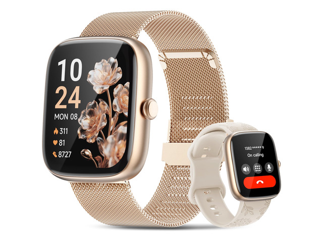 Smart Watches for Women Android/iPhone, Fitness Trackers with Answer/Call Sleep Tracker/Step Counter/Heart Rate/SpO2 Monitor, Health Watch for 100+...
