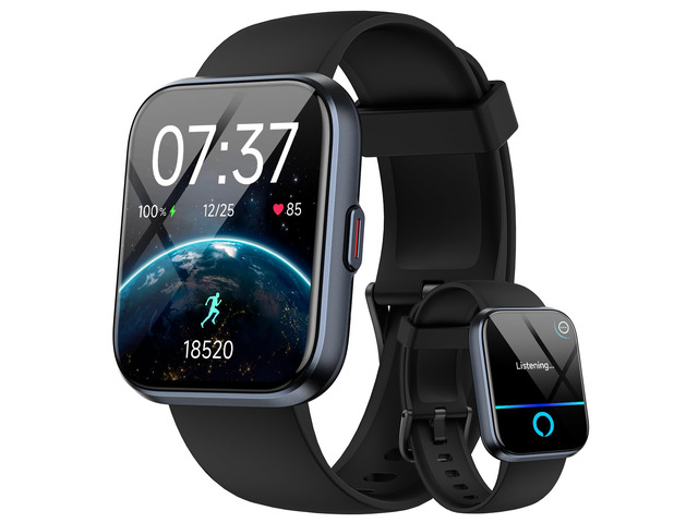 Smart Watch for Men Women, 1.85' Smart Watches Compatible iPhone/Samsung/Android (Answer/Make), Fitness Tracker with Heart Rate/Sleep/SpO2 Monitor,...
