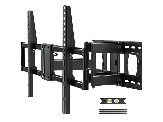 Full Motion TV Wall Mount for 37-85 Inch TVs Mounts Up to 132lbs, Fit 16' Wood Stud, Max VESA 600x400mm, Swivel and Tilt Articulating Wall Mount TV...