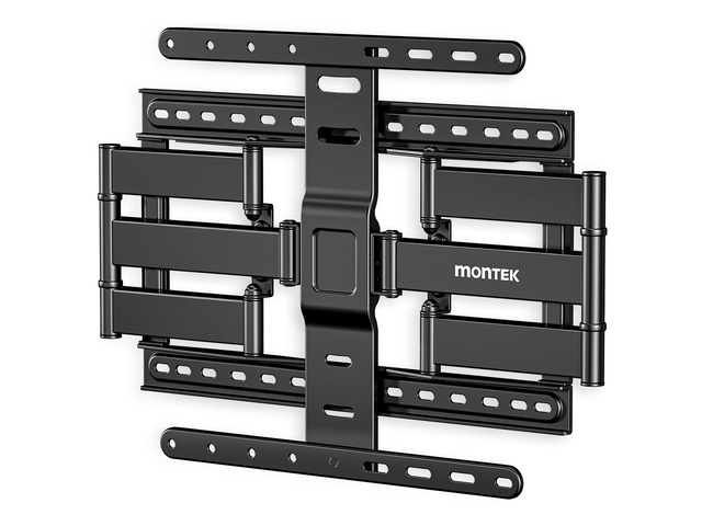 1.1-Inch Ultra Slim Full Motion TV Wall Mount for 37-75 Inch TVs Low-profile mount holds 132 lb, 16.5 in reach, +/-60° swivel; 4X load tested,...