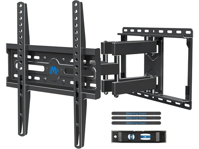 Full Motion TV Wall Mount for 32-70 Inch TVs up to 110lbs Mount Bracket with Swivel and Tilt, TV Bracket with Articulating Dual Arms, Fits 16...