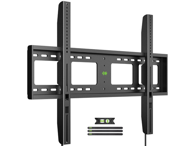 Heavy Duty Fixed TV Wall Mount for 65-100 inch Flat TVs, Max Load 200 Lbs, Low Profile Bracket Fits 16' 18' 24' 32 inch Stud Spacing, Max VESA...