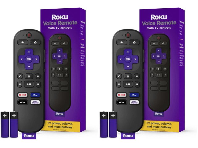 Voice Remote Replacement TV Remote Control with Voice Control, Simple Setup, & Pre-Set App Shortcuts - Compatible with TV, Players, & Audio Devices...