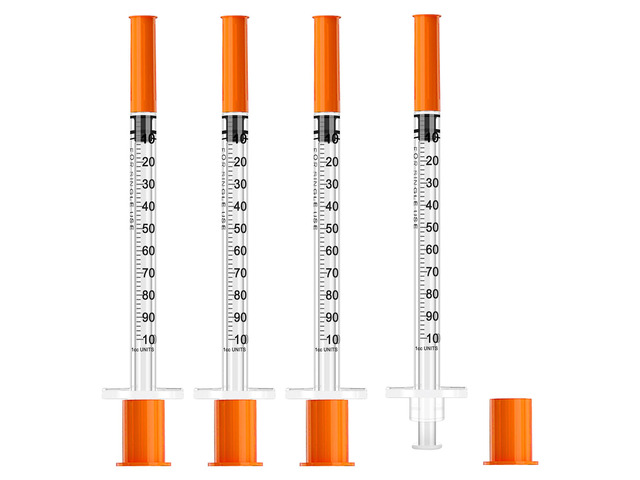 1ml 31G Syringe with 8mm Needle, Disposable Individually Wrapped, Pack of 100