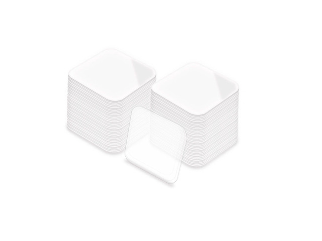 40 Double Sided Clear Mounting Square Tape, Self Adhesive Gel Sticky Pads - Waterproof & Removable - Transparent - DIY Craft (30mm x 40)