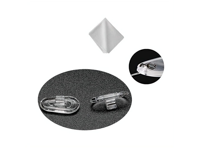 Push-in Glasses Nose Pads,5 Pairs BEHLINE Soft Silicone Eyeglasses Replacement Nose Piece,Anti-Slip Snap-in Nose Bridge Pads Clear Slide on Nose...