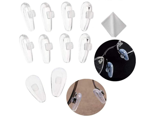 Push-in Eyeglass Nose Pads,BEHLINE Soft Silicone Air Cushion Glasses Replacement Nosepad,14mm Air Chamber/Air Bag/Nose Piece,Anti-slip Nose Bridge...