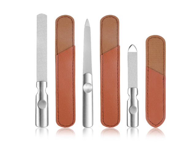 TIESOME 3 Pcs Toe Nail Files for Thick Nails, Stainless Steel Metal Nail File, Double Sided with Anti-Slip Handle, Durable for Thick Toenails &...