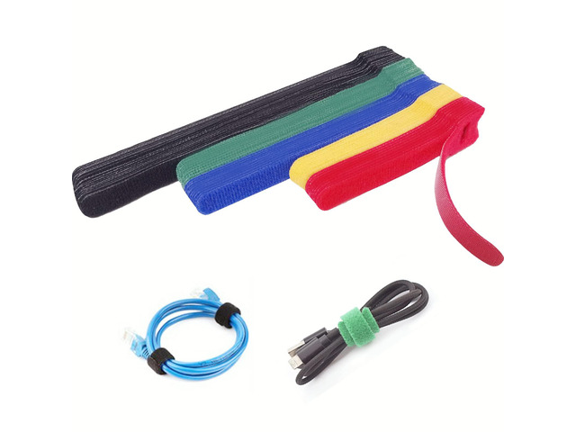Luscinum 60Pack Reusable Fastening Cable Ties Cord Straps, Multi-Purpose Adjustable Management Organizer Kit with Hook and Loop for Office Home...