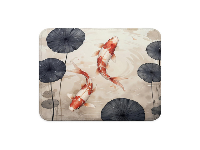 gsgfdshf Red Kio Fish Mouse Pad, Traditional Oriental Asian Kio Fish Fishing Mouse Pad for Work Computers Laptop Home Office Dorm Desk Accessories,...