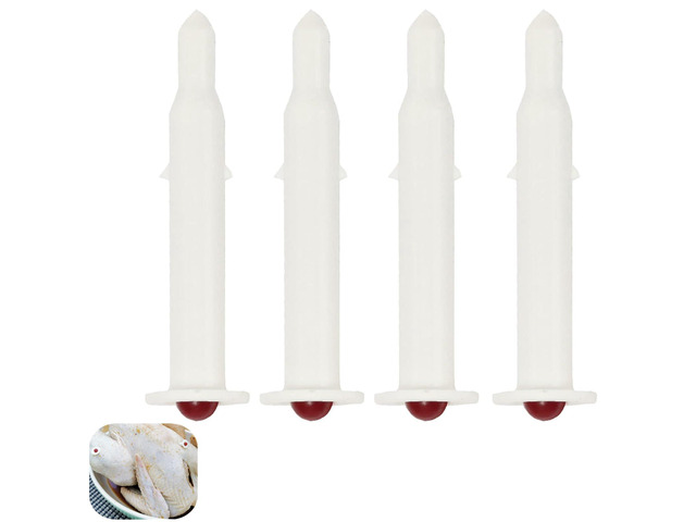 4 Pcs Turkey Temperature Meters, High-Temperature Resistance Meat Thermometer Turkey Temperature Poppers, Pop-Up Picnic Barbecue Thermometers...