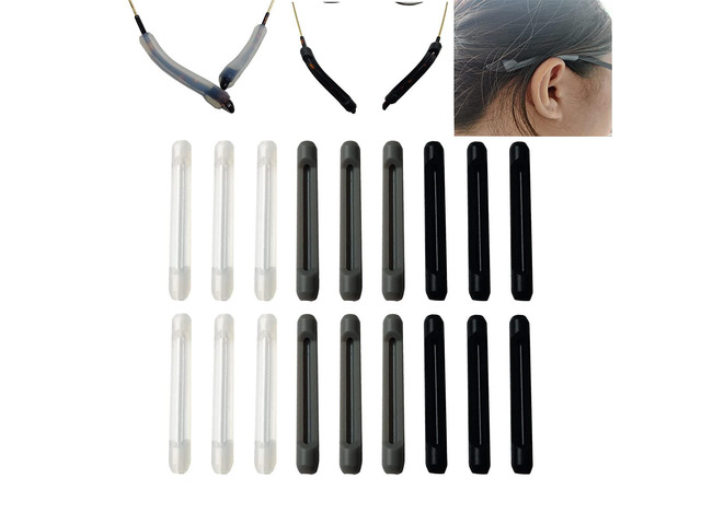 ZYYC 9 Pairs Soft Silicone Eyeglasses Temple Tips Sleeve Retainer Anti-Slip Elastic Comfort Glasses Retainers For Spectacle Reading Glasses...