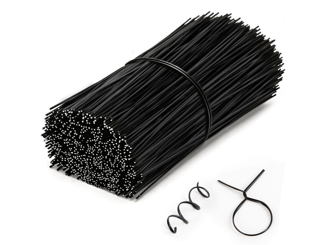 500PCS Black Twist Ties - 4.9' Reusable Twist Ties for Plastic Bags Bread Tie for Party Treats, Plants, DIY Decors Crafts, Ideal for Household &...