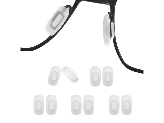 5 Pairs Push in Eyeglass Nose Pads,BEHLINE Snap in Glasses Nose Piece for Eye Glasses Sunglasses,Replacement for Frames,Soft Silicone Nose Bridge...