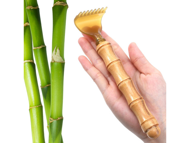 JJUNW Extendable Bamboo Backscratcher, Wooden Back Extendable Backscratcher Classic Portable Stainless steel Bamboo Back for Men Women Body...