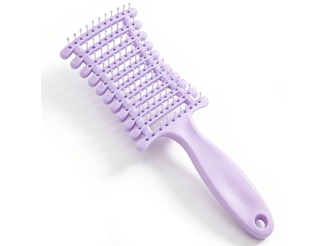 Brushes for Women,Detangling Brush for Natural,Curly,Straight,Wet and Dry Hair,Anti-Static Bristles(Purple)