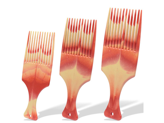 3-Piece Dual-Color Fork Comb Set for Hair Styling, Wide-Tooth Thick Hair Comb, for Smooth Lift and Braid Work
