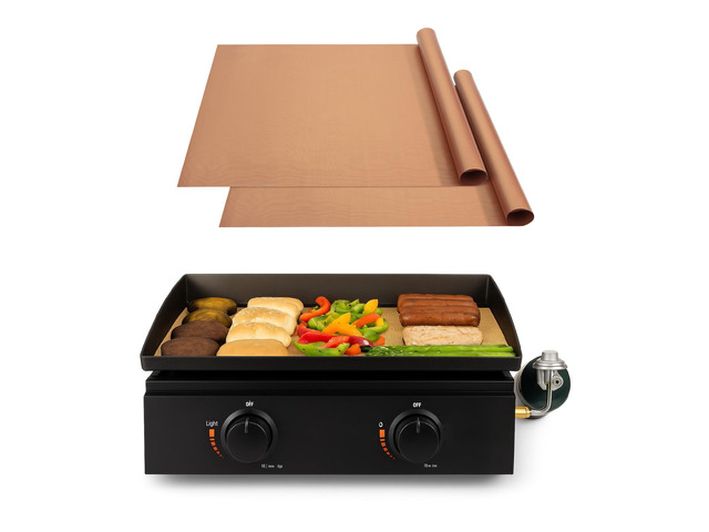 UNCO- Copper Grill Mats for Outdoor Grill, 22' x 16', 2 Pack, Nonstick Reusable Grilling Mats for Outdoor Grill, BPA and PFOA Free with...