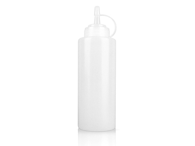 12 oz Semi-Transparent Soft Plastic Condiment Squeeze Bottle, Leak-Proof, Plastic Squirt Bottles for Sauce, Syrup, and Oil