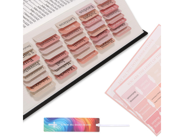 Bible Tabs for Women and Men 75 Tabs,Bible Tabs for Kids, Pink Bible Tabs,Bible Book Tabs,Bible Tabs for Study Bible, Bible Index Tabs,Bible Study...