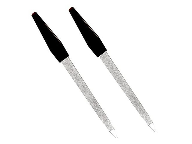 Pinkee's (2 Pack) 6 inch Stainless Steel Metal Nail File for Fingernails, Toenails, Scraping, Strengthening, Finger Manicure File