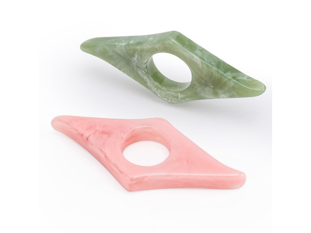 Kartterfly Thumb Page Holder 2Pack Energy Pattern Pink Green Book Markers Finger reading aid for readers, ergonomic grip for one-hand reading,...