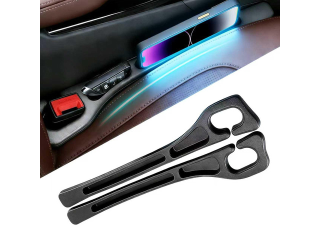 Car Seat Gap Filler Organizer 2PCS, Universal No-Drop Seat Guard with Storage Slot, Easy Install Gap Stopper for Car SUV Truck, Stops Phone/Keys...