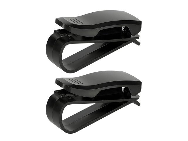 2 PCS Sunglass Holder for Car Sun Visor, Eyeglasses Hanger Mount Visor Organizer with Ticket Card Clip, Universal Glasses Hanger Clip Auto Interior...