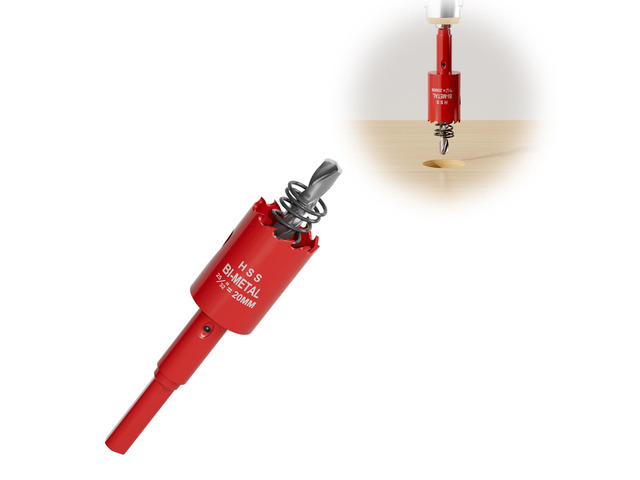25/32' (20mm) Bi-Metal M42 High Speed Steel Hole Saw with Pilot Drill Bit, Smooth Cutting Edge for PVC, Drywall, Wood, Plastic, Gypsum Board,...