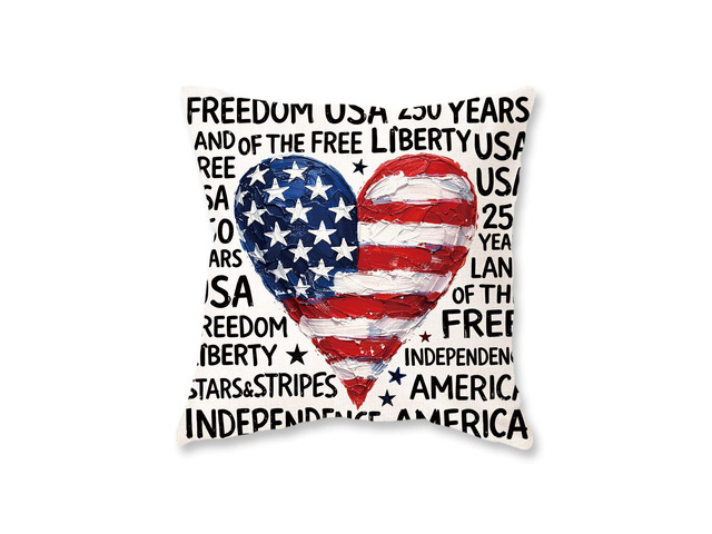 4th of July Pillow Covers 18x18 Inch Red and Blue Heart Patriotic Decorative Throw Pillows Independence Day Freedom Outdoor Patio Cushion Case for...