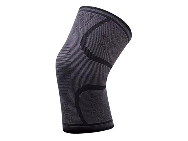 Adjustable Knee Brace with Thick Sponge, 1 Pcs Black High Elastic Polyester Fiber Banding Increases Pressure for Men and Women (Black, Large)
