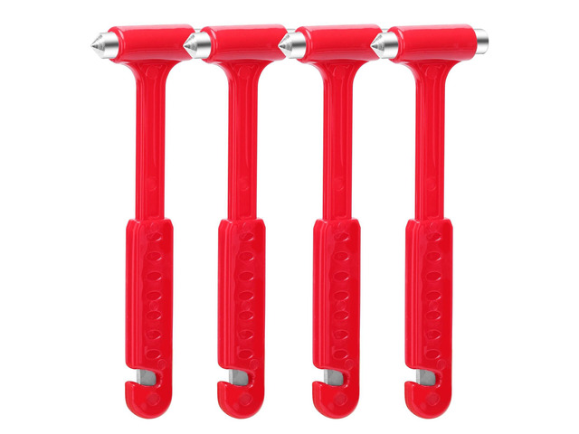 2-Pack Car Glass Window Breaker and Seatbelt Cutter, Emergency Escape Tool for Vehicle, Safety Hammers with Compact Dual-Steel Head Design for...
