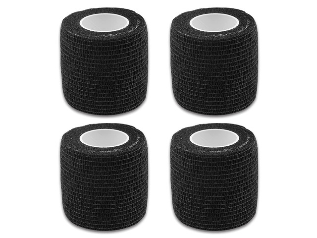 Self-Adherent Grip Tape Wrap - Lyuxzad 4 Pack Cohesive Bandage Wrap 2' x 5 Yards Machine Wrap Cover Elastic Bandage Rolls Self Adhesive Tape Strong...