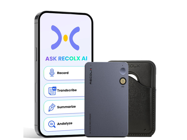AI Meeting Voice Recorder, AI Taking Device and Meeting Recorder 64GB Audio Recorder with AI Noise Cancellation,154 Languages, Audio Recording...
