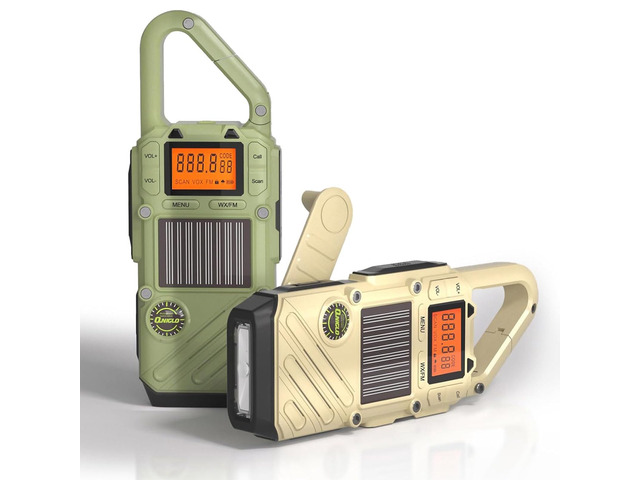 Emergency Weather Radio Rechargeable Walkie Talkies for Adults FM/NOAA Weather Alerts, 22-Channel Range 10 Miles Two-Way Radios, LED Flashlight &...
