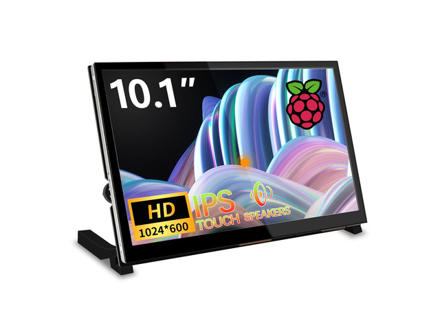 10.1' Raspberry Pi Touch Screen Portable Monitor, 1024X600 IPS Mini Small HDMI Display for Raspberry Pi 5 4 3 2 Zero B+ Model B Xbox PS4 iOS...
