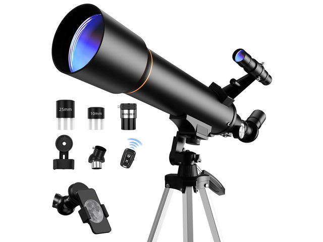 Telescope for Beginners, 70mm Aperture (20X-150X) 500mm Focal Length Refractor Astronomy Telescopes for Planets and Stars, Telescopio with Carry...