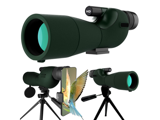 20-60x60 Monocular Telescope with Tripod, Gift for Men, Dad & Teens Waterproof, fog-proof HD optics. Ideal for birding, stargazing, hiking &...