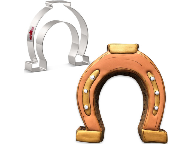 Lucky Horseshoe Cookie Cutter, 4.3 x 4.5 inches Decent Size, Simple Classic Shape, Premium Stainless Steel, Durable for Repeated Use, Dishwasher...