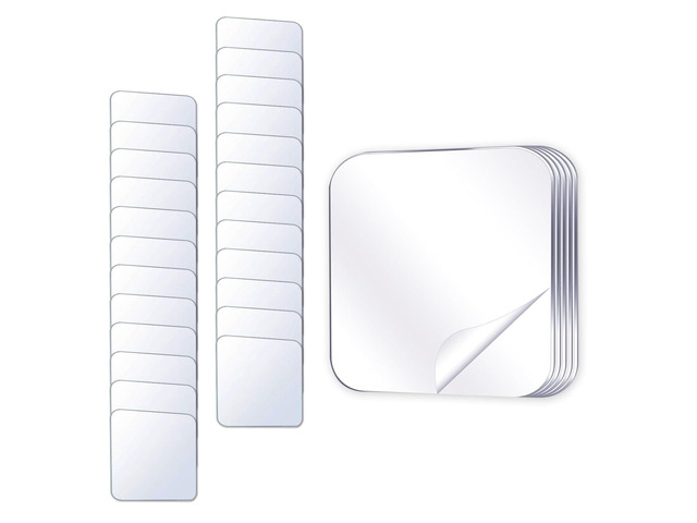 Clear Double Sided Tape, Mounting Tape 24 Pieces (1.96x1.96in) Heavy Duty Strong Adhesive Tough Mounting Tape,Pre-Cut Mounting Squares for Wall...