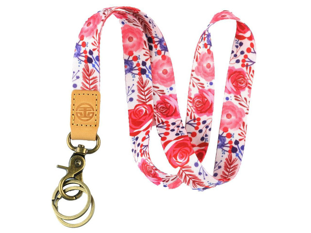 glodentai Lanyard for Keys, Cool Neck Strap Key Chain Holder, Long Lanyard for ID Badges Wallet (rose)