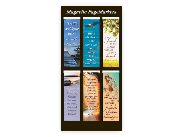 Christian Art Gifts Classic Nature Collection Magnetic Bookmark Set Scripture Verses, Hymns & Poems Book Supplies for Women and Men, Magnetic...