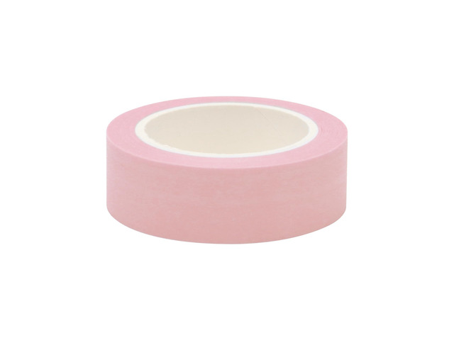 NatSumeBasics Pastel Pink Washi Tape Decorative Masking Craft Tape 0.6' x 32 Ft Self-Adhesive Paper Decor Tape for Packaging Art & Home Decoration
