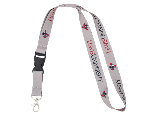 Desert Cactus Lewis University Lanyard with Snap Buckle (Gray) Officially Licensed LU Flyers Lewis Flyers Detachable Breakaway ID Badge Car Keys...